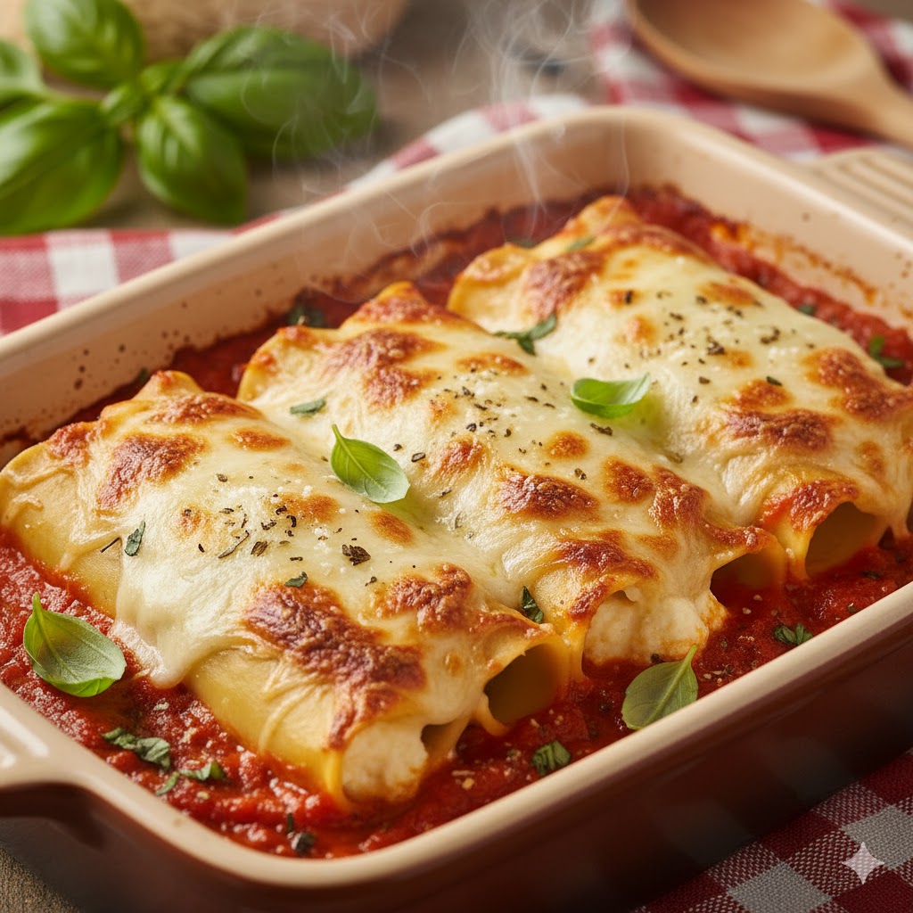 Three Cheese Manicotti