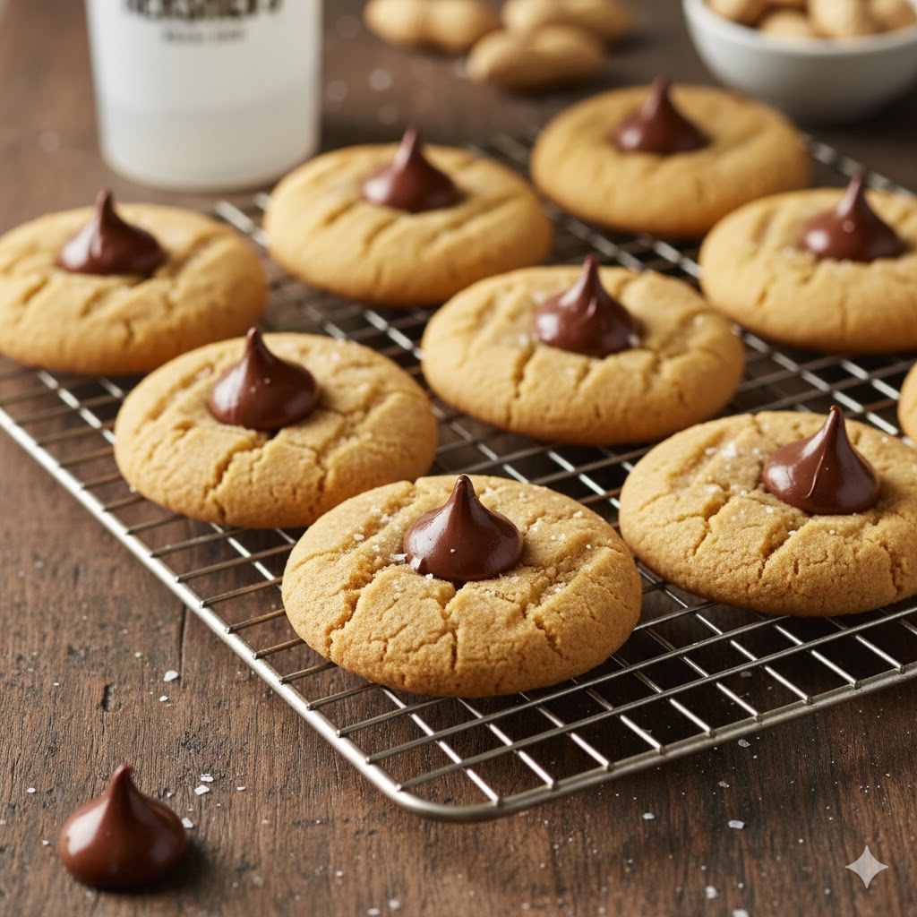 Protein Peanut Butter Kiss Cookies